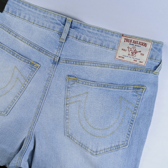 True Religion Sarah High Rise Straight Leg Jean Light Endless Blue Wash 31 NWT - Picture 6 of 16